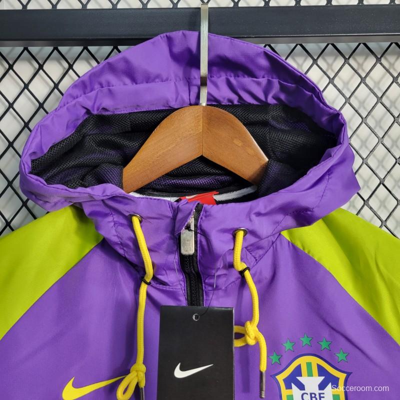 2022 Brazil Black Purple Windbreaker