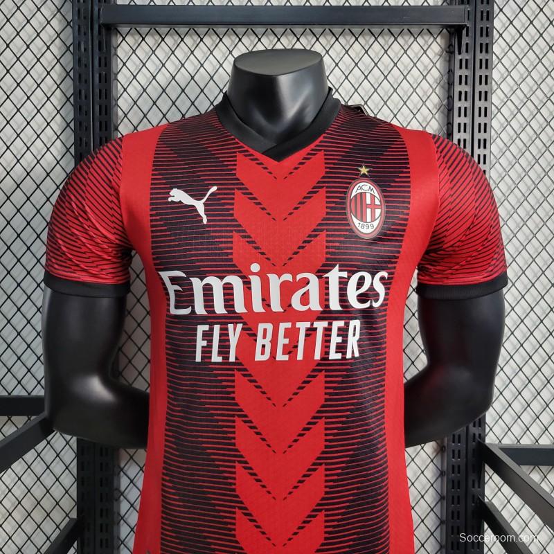 Player Version 23-24 AC Milan Home Jersey