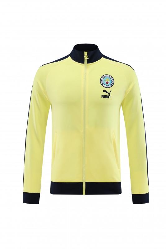 23/24 Manchester City Yellow Full Zipper Jacket +Pants