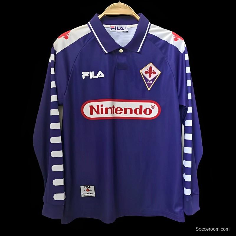 Retro 98/99 Fiorentina Home Long Sleeve Jersey