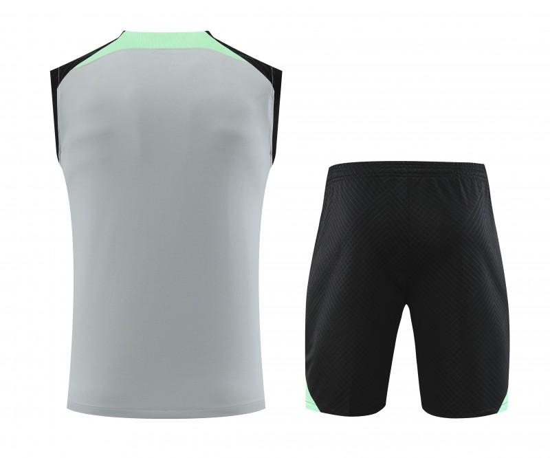 23-24 Liverpool Grey Vest Jersey+Shorts