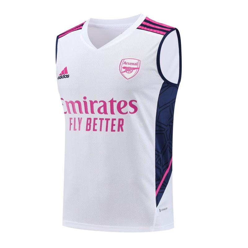 23-24 Arsenal White/Navy Vest Jersey+Shorts