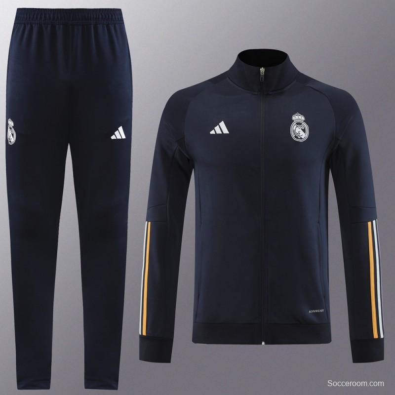 23 24 Real Madrid Navy  Full Zipper +Pants