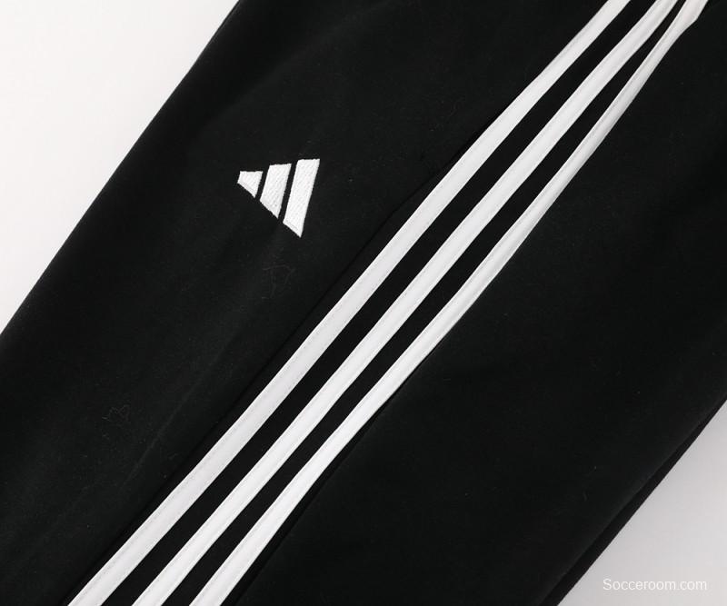 2024 Adidas Black Full Zipper HoodieJacket+Pants