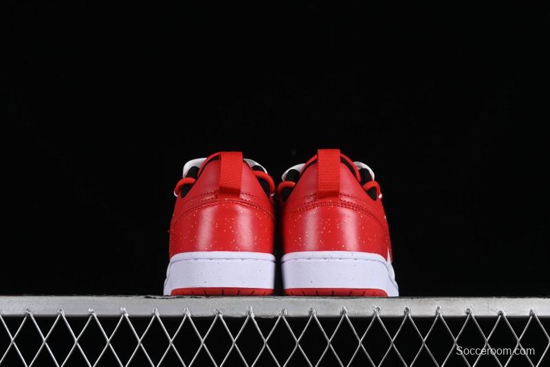 Nike Court Borough Low-Top Casual Sneakers with Dragon Emblem and Splatter Ink Vibe Style - DV5456-600