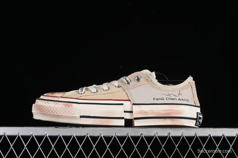 Feng Chen Wang Converse Chuck 70 Low 2-in-1 Deconstructed Canvas Sneakers - A07718C