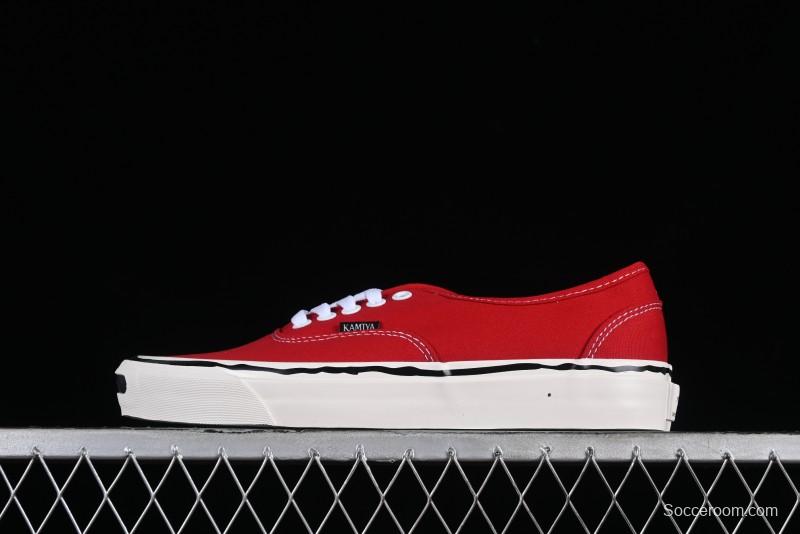 Kamiya x Vulcanize Sneaker 23AW High-End Line Mihara Yasuhiro Dissolution Red Shawn Yue Same Style Painted Letters Low-Top Canvas Shoes