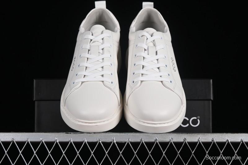 Ecco Soft 60th Anniversary Street Fun Collection Versatile White Sneakers - 63335301002