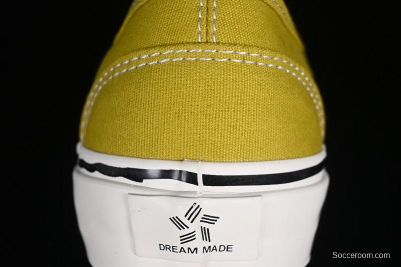Kamiya Vulcanize Sneaker 23AW High-End Line Dissolved Yellow Canvas Shoes with Smiley Face Print Low-Top - M.C3