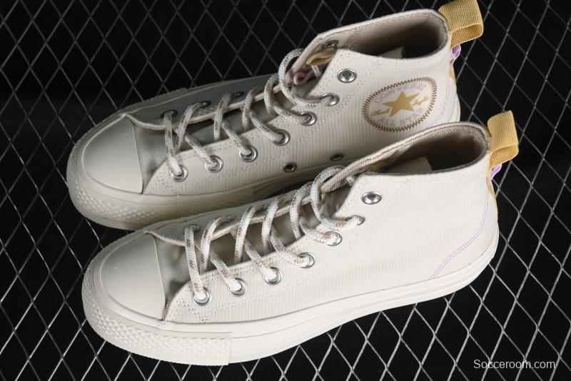 Converse Chuck All Star Lift Platform Utility White High Top Breathable Canvas Casual Shoes - A08767C