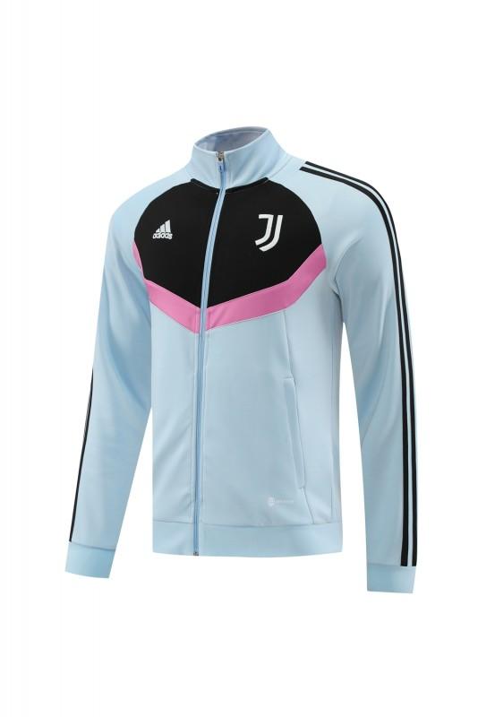 24/25 Juventus Light Blue/Black Full Zipper Jacket +Long Pants