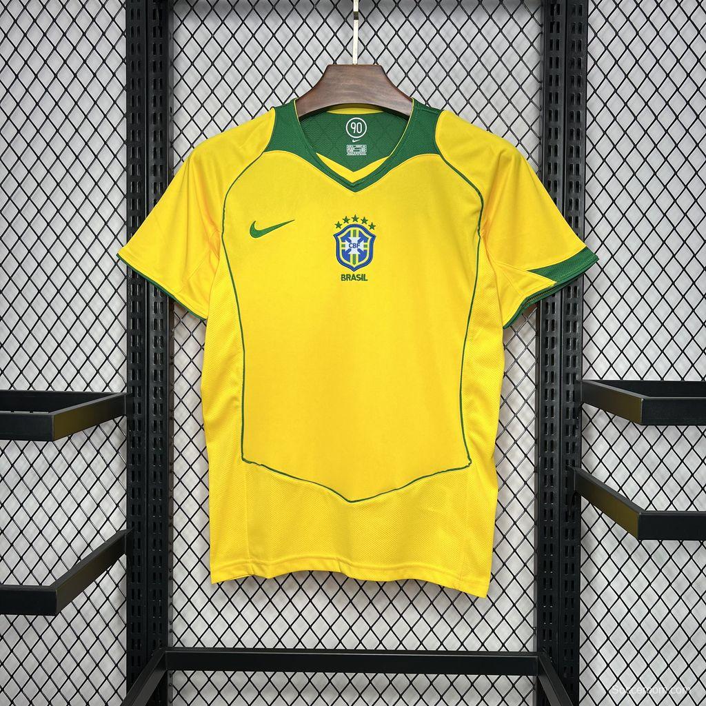 Retro 2004 Brazil Home Jersey