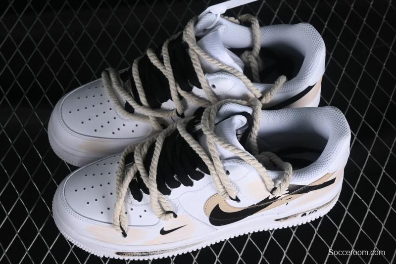 Nike Air Force 1 '07 Low Custom Anime Themed Hand-Painted Swoosh Strap Low-Top Casual Sneakers - ZH0316-013
