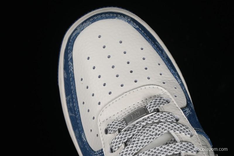 Nike Air Force 1 '07 Low LV Collaboration - Fluorescent Tie-Dye Denim Low-Top Casual Sneakers DD8686-400