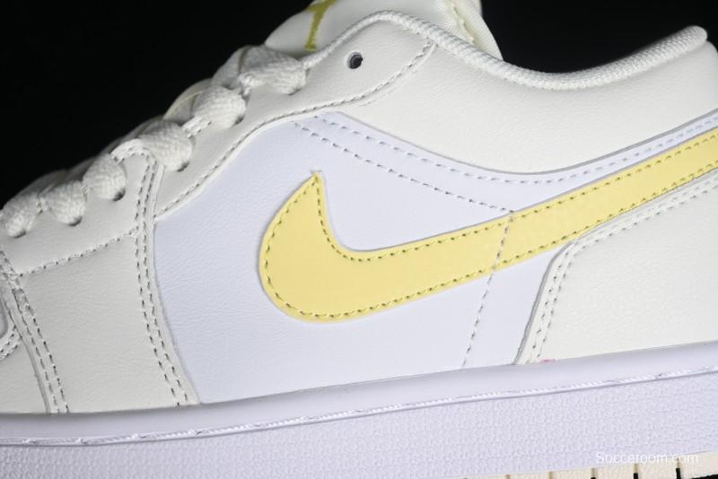 Nike Air Jordan 1 Low AJ1 Lemon Yellow Low-Top Casual Sneakers - FV8486-181
