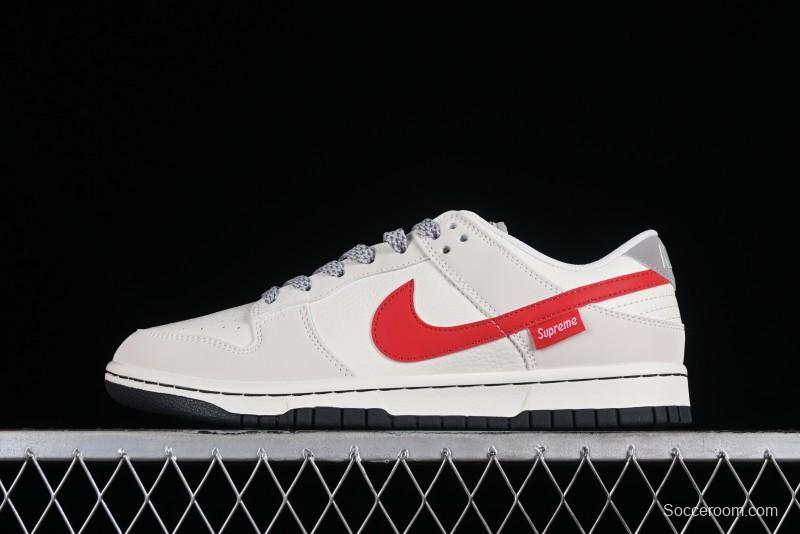 Supreme x Nike SB Dunk Low Casual Skate Shoes with Zoom Air Cushion - DQ1098-333