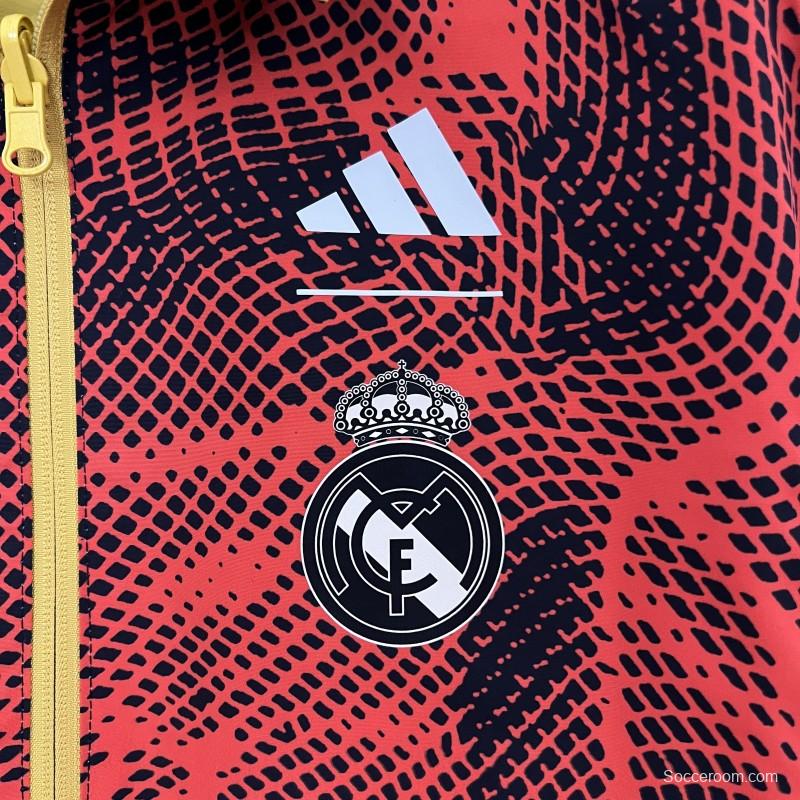 24/25 Real Madrid Yellow/Red Reversible Windbreaker