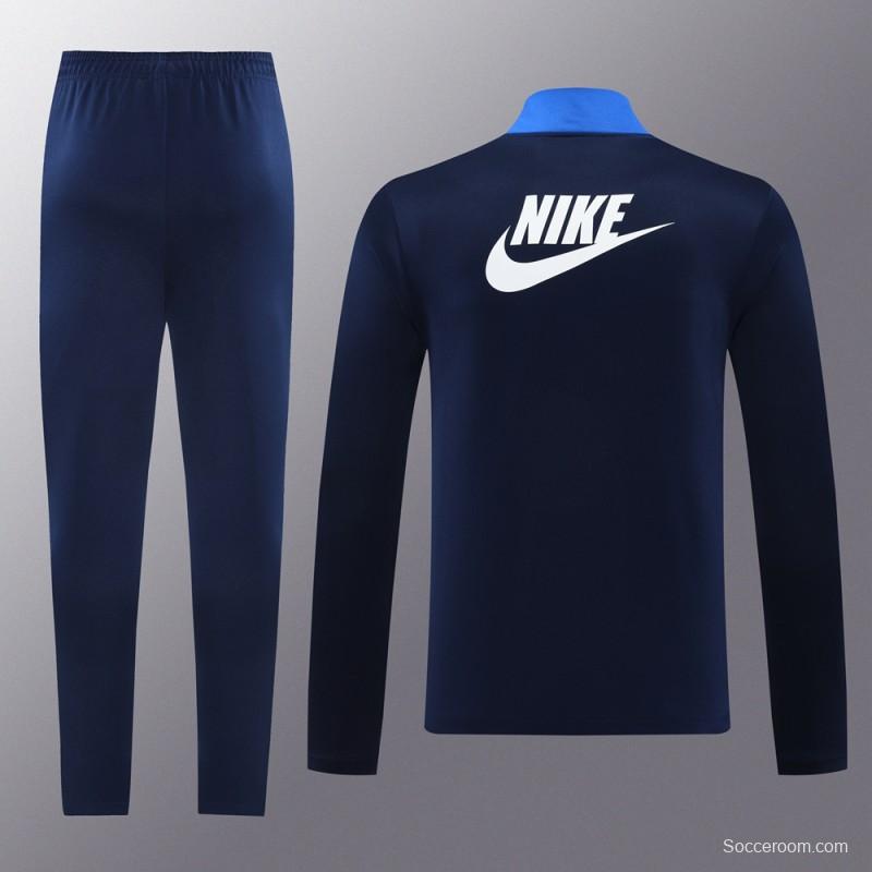 2024 NIKE Navy/Blue Full Zipper Jacket +Long Pants