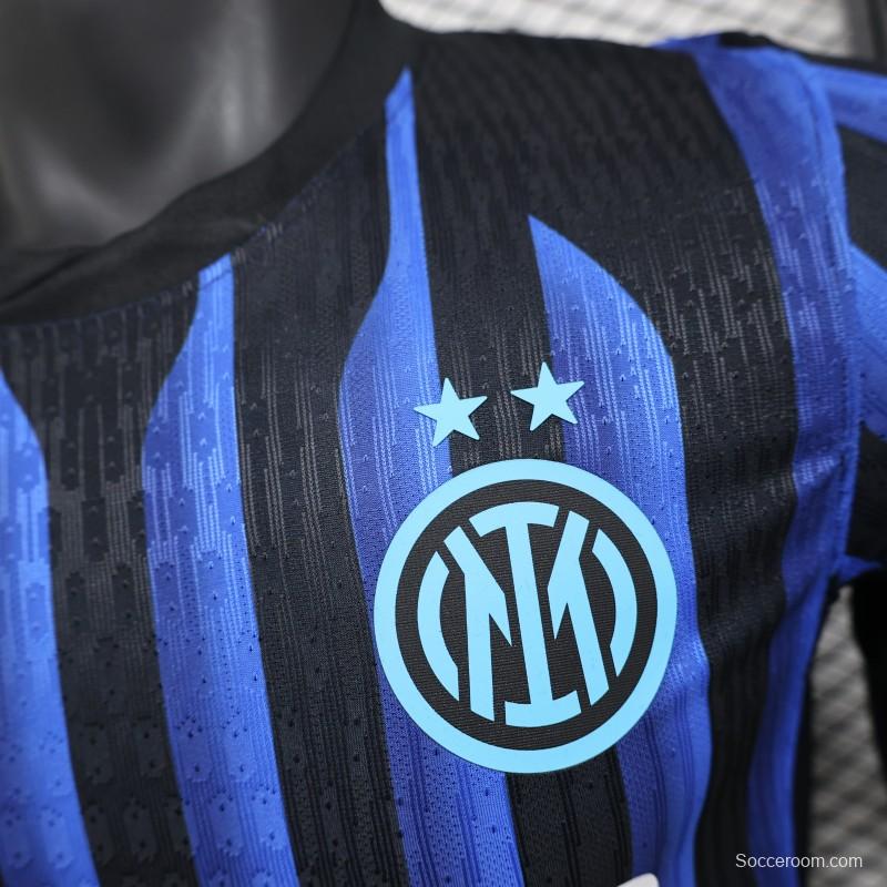 Player Version 25/26 Inter Milan Home Jersey With Sponsor