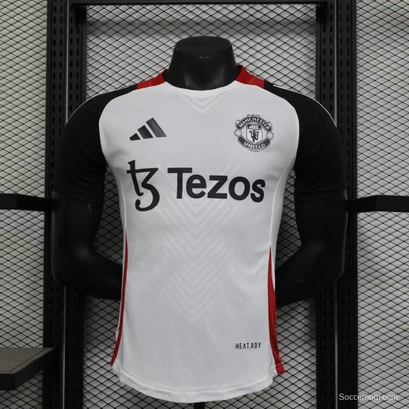 Player Version 24/25 Manchester United White Pre-Match Jersey