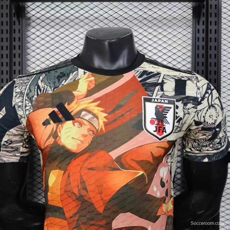 Player Version 2025 Japan White with Naruto Anime Character Graphic Jersey