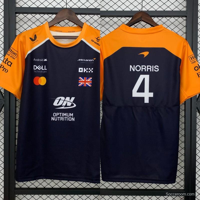 2025 F1 Formula Orange/Navy Mclaren Norris Jersey