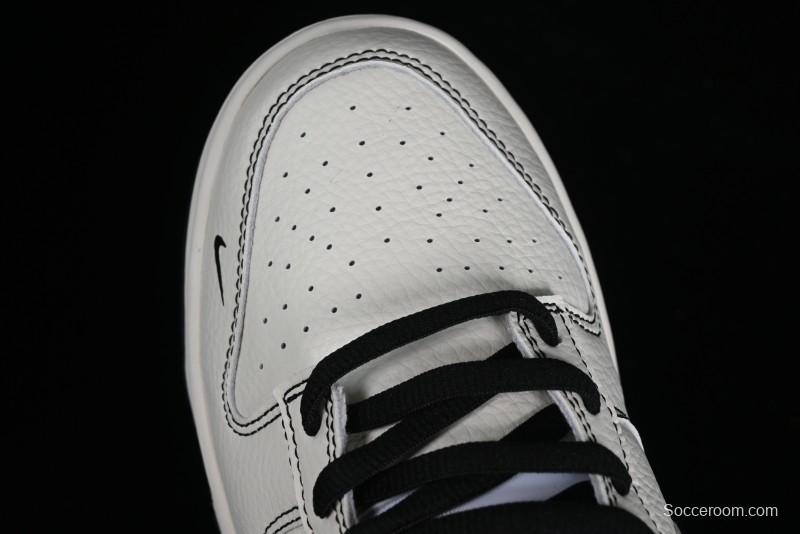 Nike SB Dunk Low UN Collaboration - Beige Black Swoosh Anniversary High-End Custom Low-Top Casual Skate Shoes - FC1688-139