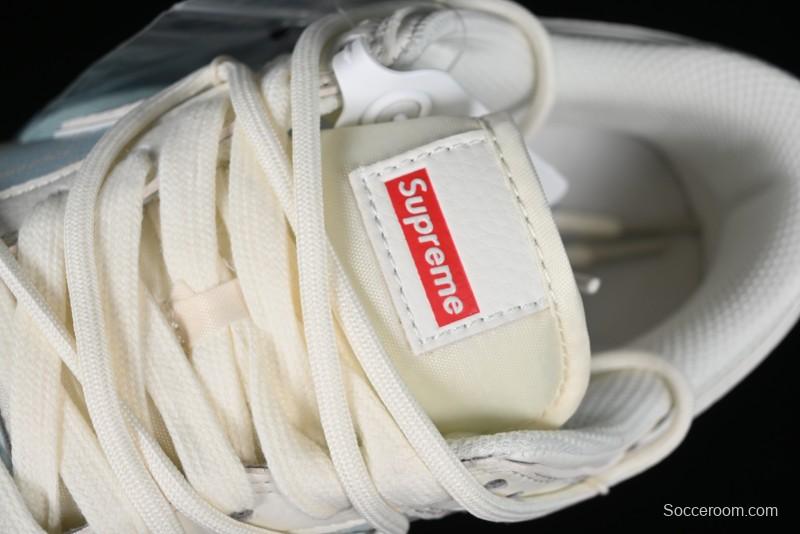 Nike SB Dunk Low Supreme Collaboration - Ice Blue Engraving Anniversary Customized Low-Top Casual Skate Shoes - JJ5688-107