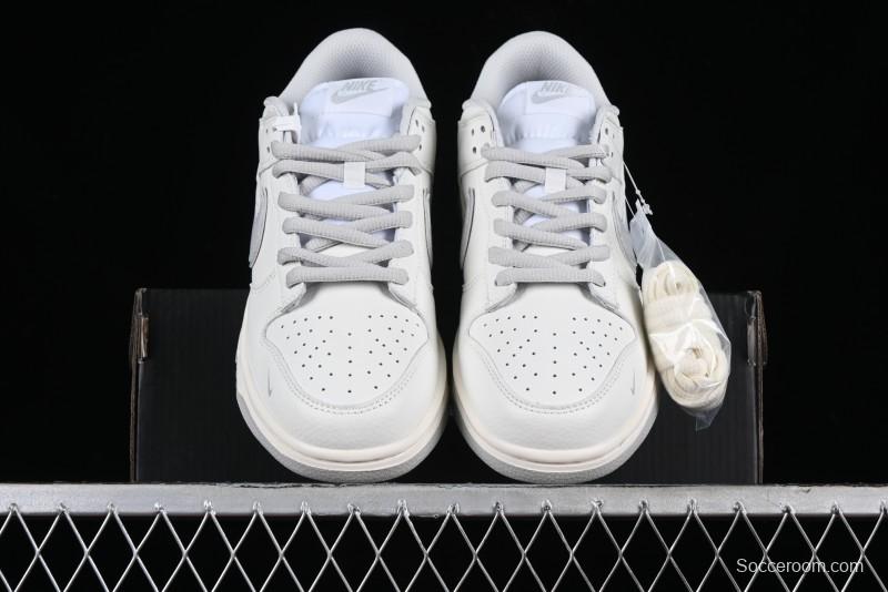 Nike Supreme x Nike SB Dunk Low Casual Skate Shoes in Beige Grey - RM2308-233