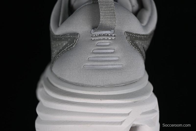 HOKA ONE ONE Bondi 8 Performance Cushioned Running Shoes with Engineered Mesh Upper - 1123202 SHMS