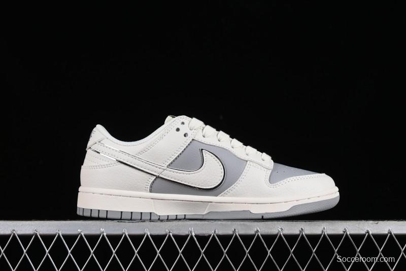 Nike SB Dunk Low LV Collaboration - Beige Silver Gray Anniversary High-End Custom Low-Top Casual Skate Shoes - BB8766-210