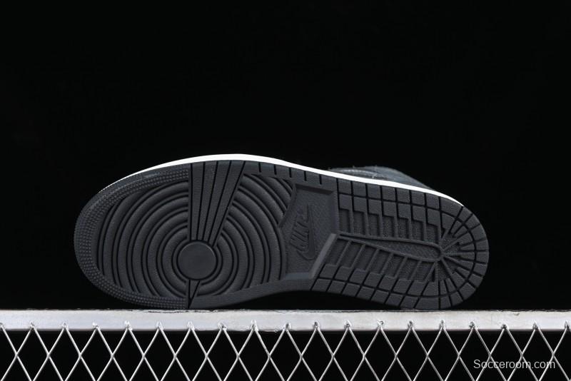 Nike Air Jordan 1 Mid Basketball Shoes in Space Gray - FJ3448-001