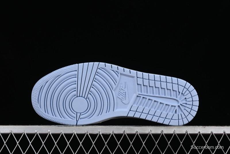 Nike Travis Scott x Fragment Design x Jordan Air Jordan 1 Low OG SP AJ1 LV Blue Double Hook Casual Sneakers - BB6588-103