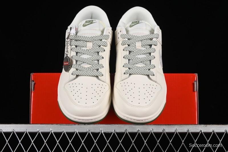 Nike SB Dunk Low Supreme Collaboration - Beige Anniversary High-End Custom Low-Top Casual Sneakers - XX2025-330