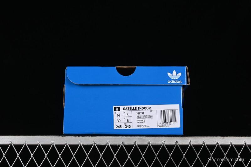 Adidas Originals Gazelle Indoor Retro Casual Slip-Resistant Wear-Resistant Low-Top Sneakers - IG6782