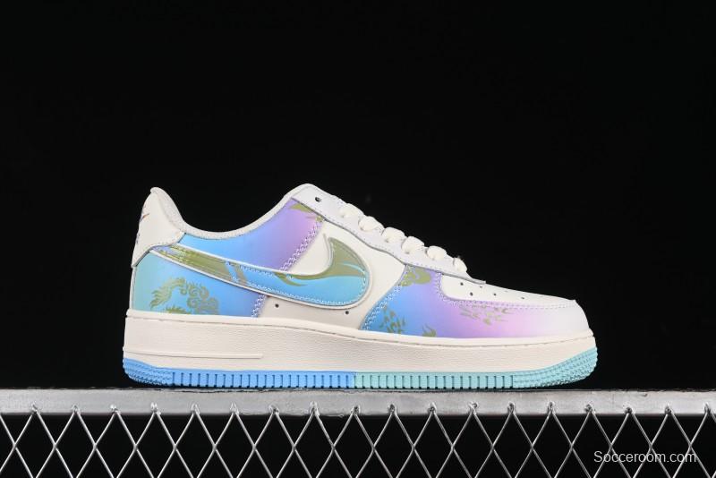 Nike Air Force 1 '07 Low Casual Sneakers "Crystal Dragon Palace" - DB3301-303