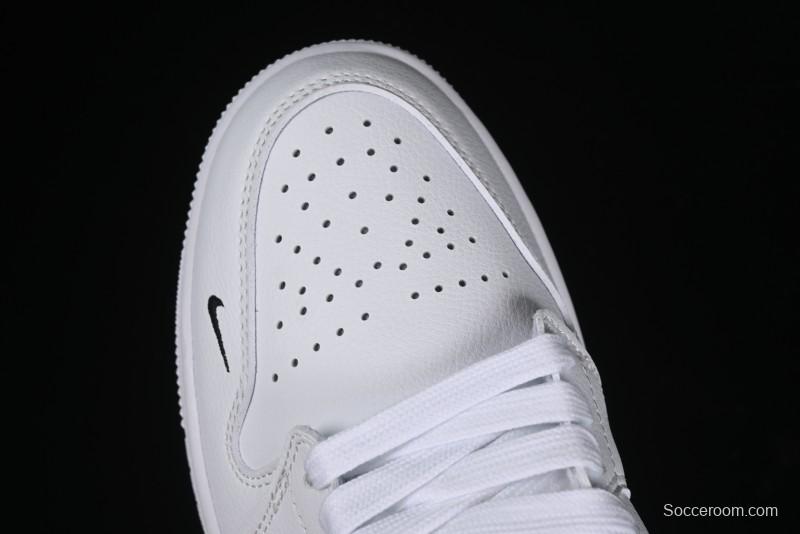 Nike Air Jordan 1 AJ1 Dior Collaboration - White Black Custom Low Top Retro Basketball Shoes - LJ6688-010