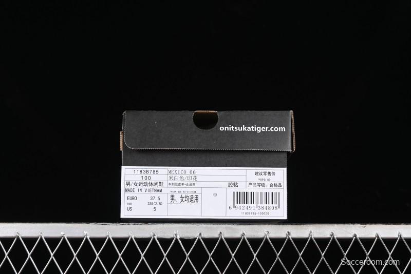 Onitsuka Tiger Mexico 66 Low-Top Leisure Running Shoes with Full-Grain Leather Upper - 1183B785-100