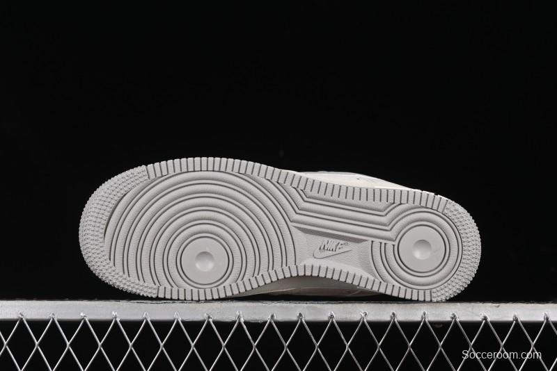 Nike Air Force 1 '07 Low Gucci Collaboration - Beige Grey Linen Casual Sneakers - XZ3398-688
