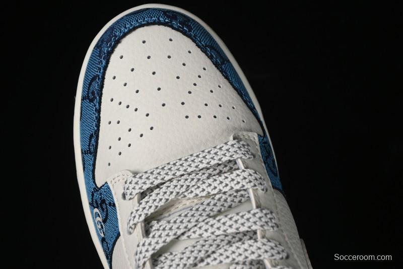 Nike SB Dunk Low Gucci Collaboration - Royal Blue Anniversary High-End Custom Low-Top Casual Sneakers CF3688-002