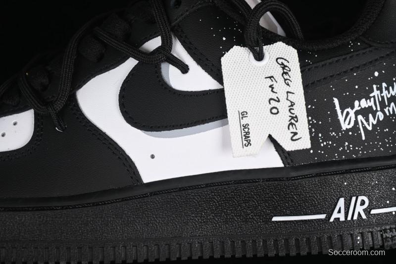 Nike Air Force 1 '07 Low Retro Street Spray White Peach Bubble Casual Sneakers - ZH0316-038