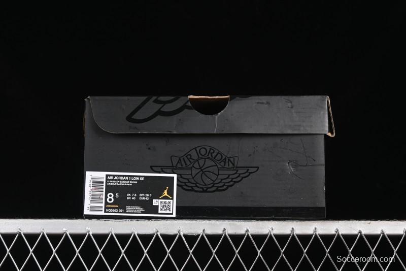 Nike Air Jordan 1 Low Flax/Baroque Brown Casual Basketball Shoes - HQ3603-201