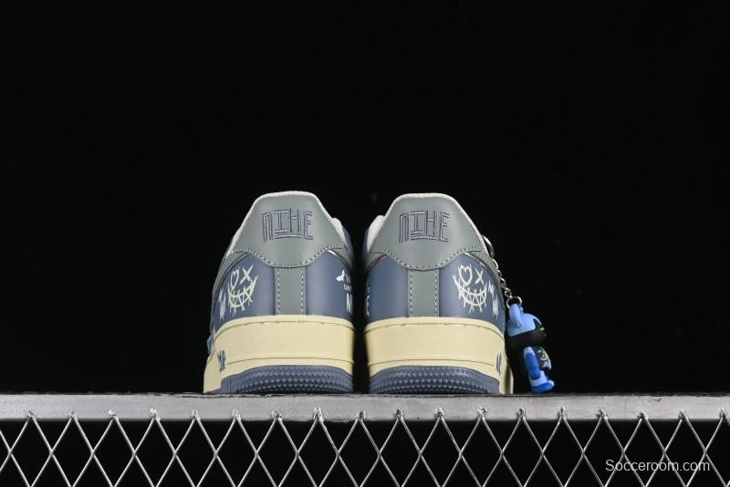 Nike Air Force 1 Low "Ghost Fire Clown" Halloween Themed Casual Sneakers - XL2321-333