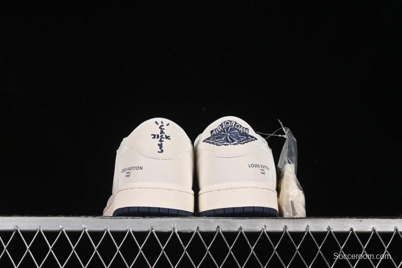 Nike Travis Scott x Fragment Design x Air Jordan 1 Low OG SP AJ1 LV Collaboration - XZ1268-003