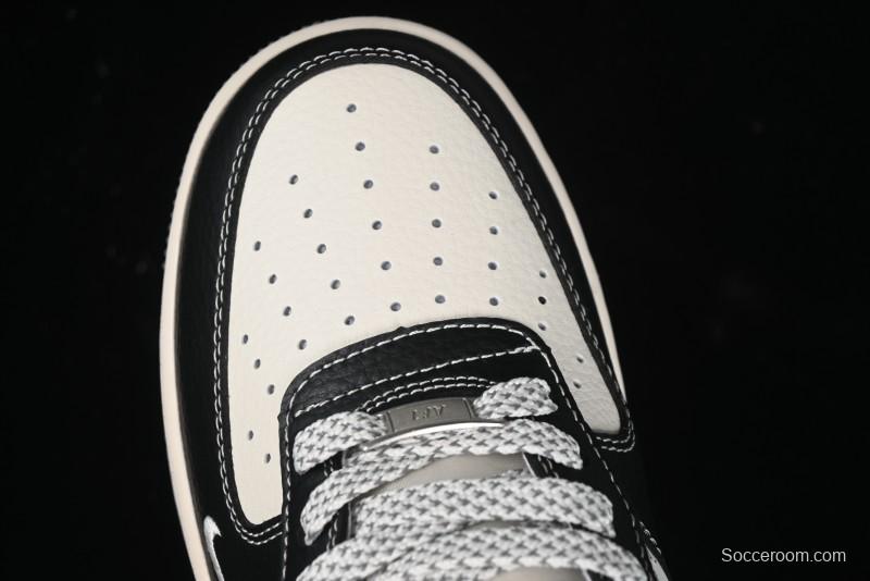 Nike Air Force 1 '07 Low Stussy Collaboration - Black Grey Casual Sneakers - XZ3328-566