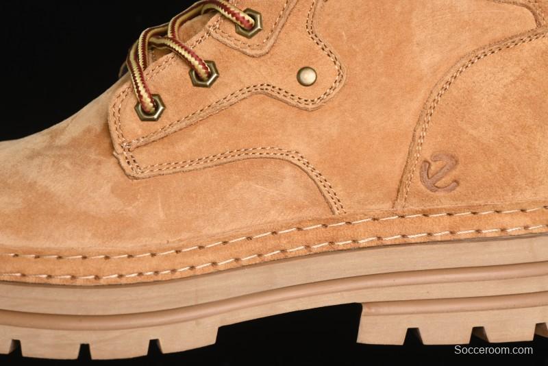 ECCO Exostrike Series Work Leather Anti-Slip Platform Boots - 63890801003