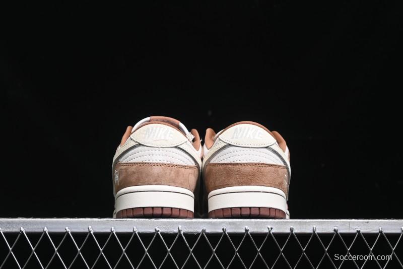 Nike SB Dunk Low Stussy Collaboration - Mummy Brown Anniversary Custom Low-Top Casual Sneakers - XX3168-601