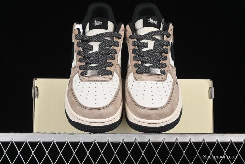 Nike Air Force 1'07 Low Stussy Collaboration - Milk Tea Low Top Casual Sneakers - XZ6188-999