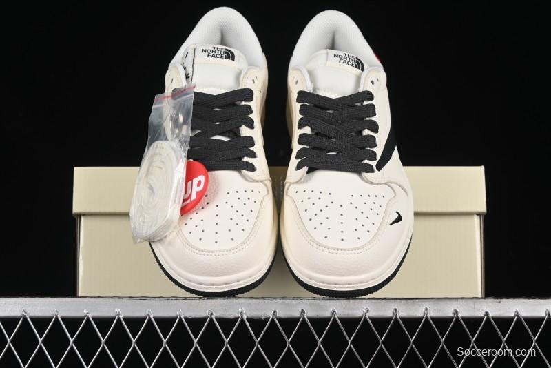 Nike Travis Scott x Fragment Design x Air Jordan 1 Low OG SP AJ1 Supreme North Face Collaboration - DIY1688-004