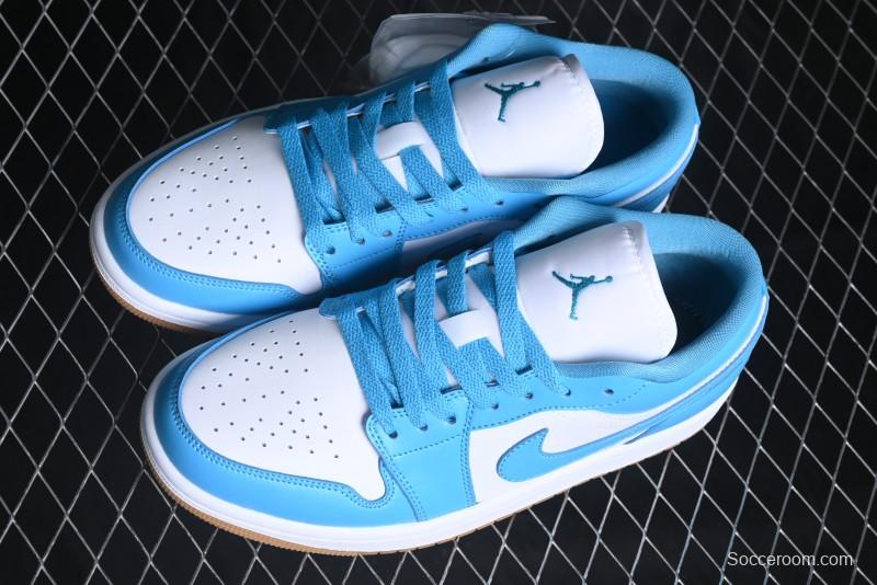 Nike Air Jordan 1 Low AJ1 White Blue Low-Top Casual Sneakers - DC0774-104